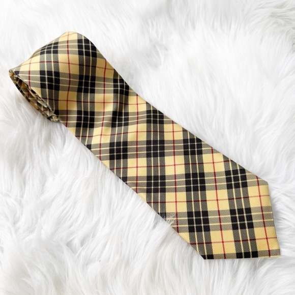 Paul Fredrick Yellow Plaid Tie – 100% Silk – Made in Italy - Picture 2 of 6